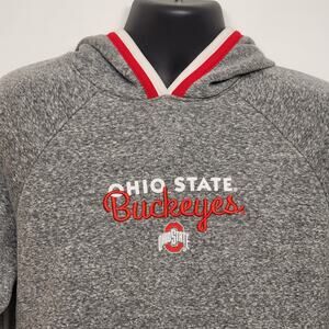 Champion Ohio State Buckeyes Men’s L Gray Hoodie Embroidered OSU Sweatshirt